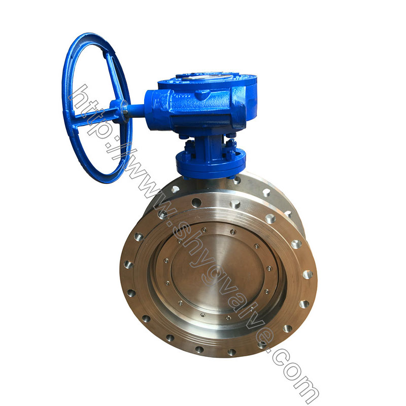 Turbine titanium flange type butterfly valve